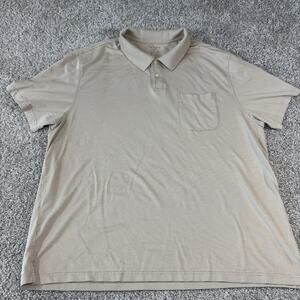 Van Heusen Polo Shirt Mens XXL Light Tan Classic Fit Golf Casual Short Sleeve